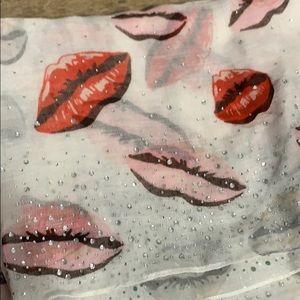 Juicy Couture Lips Print Scarf